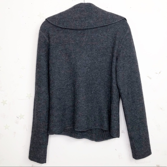 JOSEPH A Gray boiled wool button down jacket - Picture 5 of 8